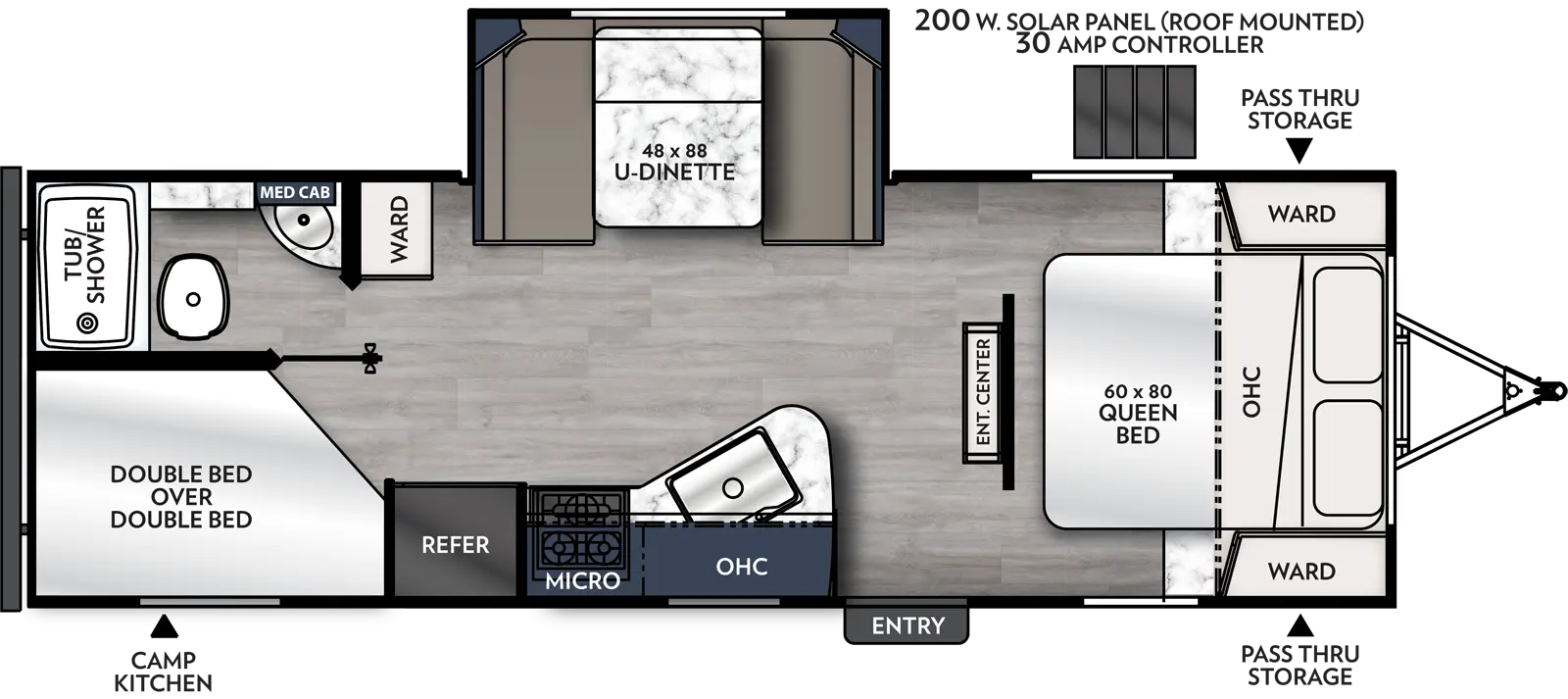 Apex Ultra Lite 245BHS Floorplan